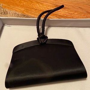 Satin black wristlet